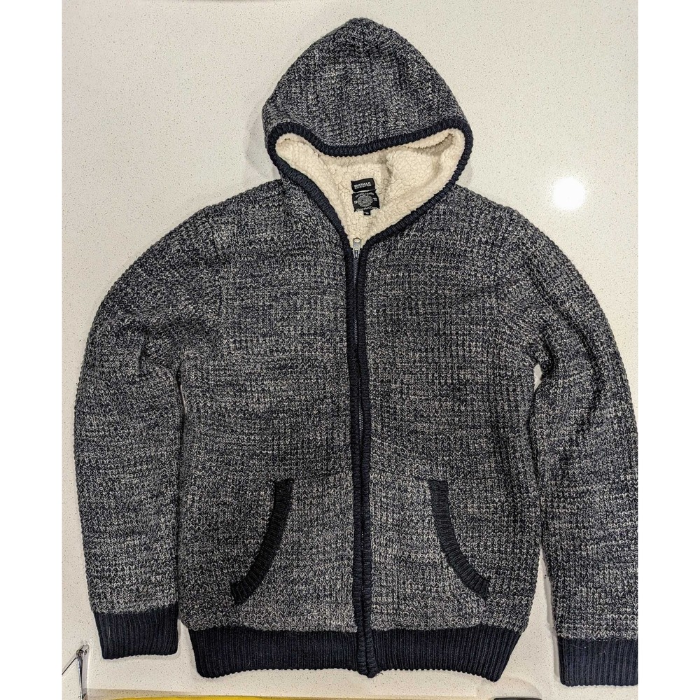 Buffalo David Bitton Mens Full-Zip Sherpa-Lined Hoodie Size XL